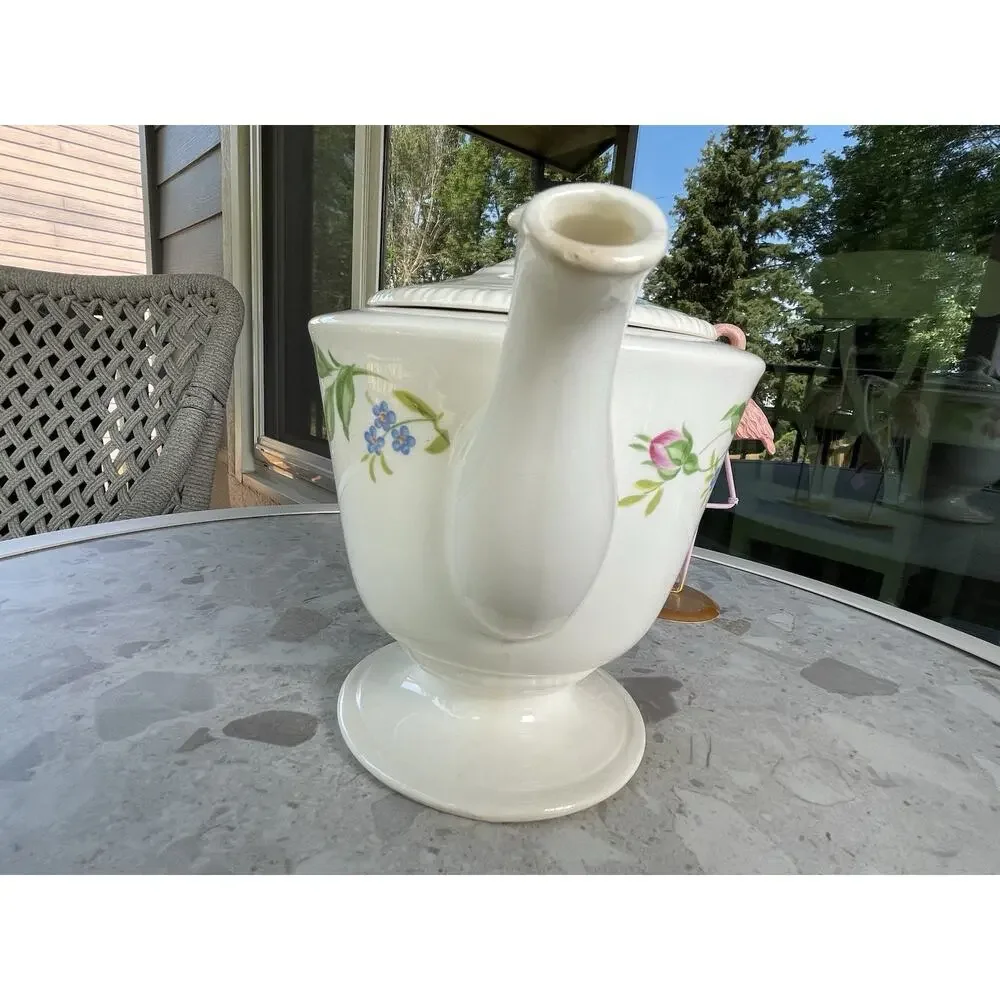 Homer Laughlin Purple Rose Liberty 6 Cup Teapot